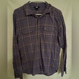 PAIGE Brand “Everett” Purple Flannel Button-up Shirt, Men's Size MEDIUM